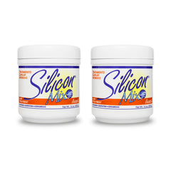 Silicon Mix Tratamiento, dos frascos de 16 onzas, aporta brillo y suavidad al cabello.