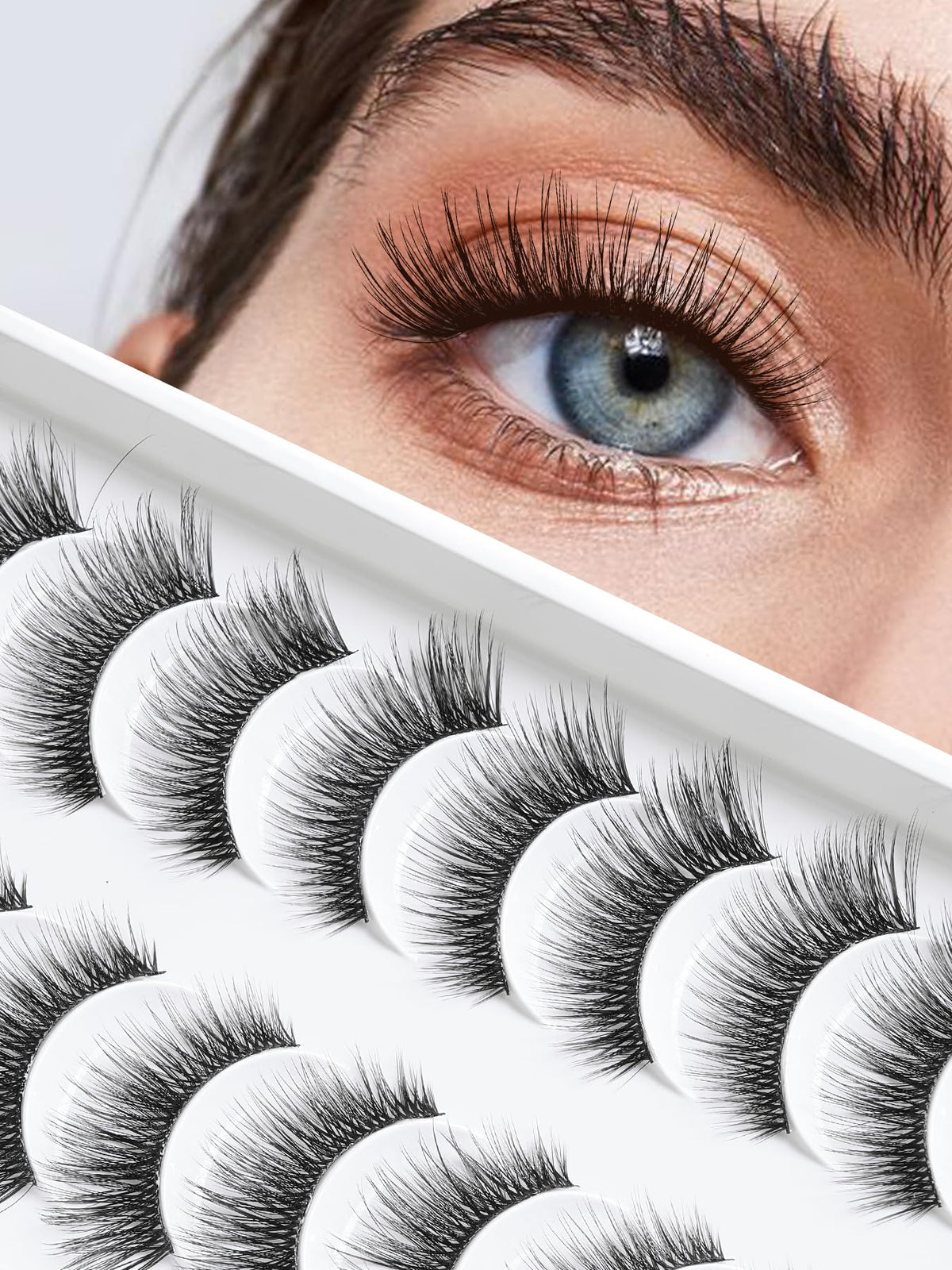 Pestañas Siligli con efecto ojo felino de 15 mm para un look definido.