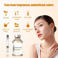 Aplicación facial suave de la ampolla, mejora elasticidad del rostro y cuello.