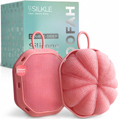 SILKLE doble-lado-ducha, malla suave para limpieza diaria con espuma.