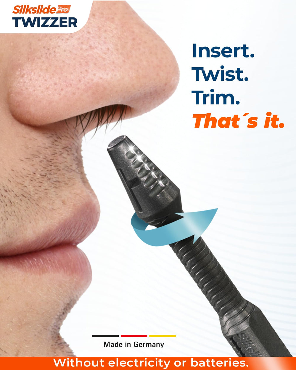 Silkslide TWIZZER con filo alemán para un corte limpio y duradero