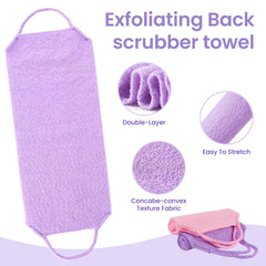 Silkyhose exfoliador de espalda morado para alcanzar toda la espalda