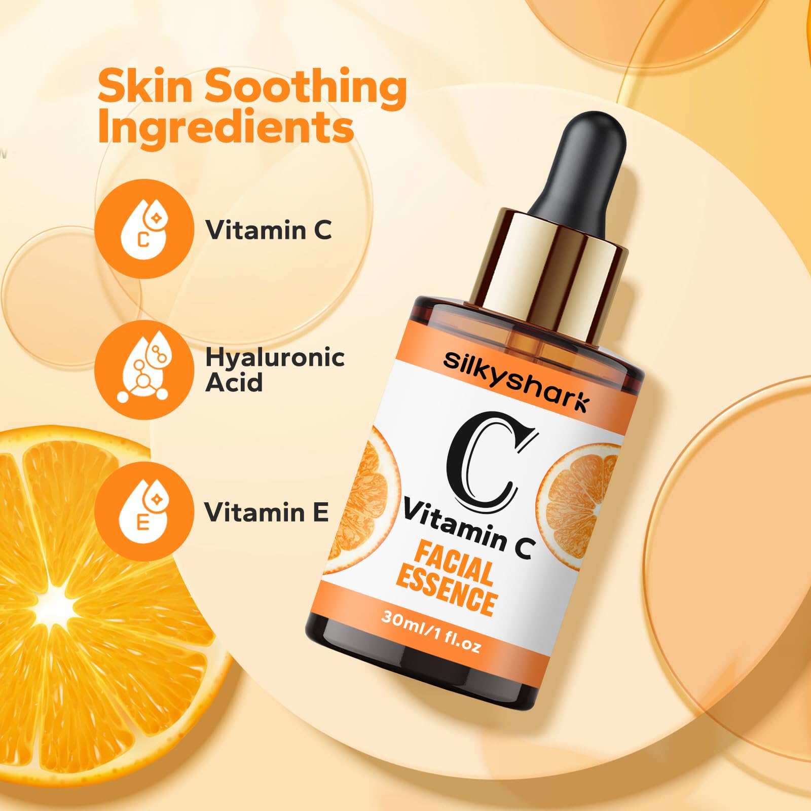 Aplicación rápida con gotero SilkyShark Vitamina C Serum
