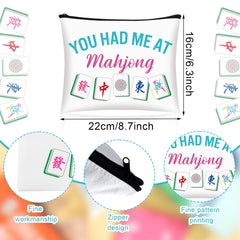 SilTriangle bolsa de maquillaje Mahjong estilo 2, perfecta para llevar lo esencial.