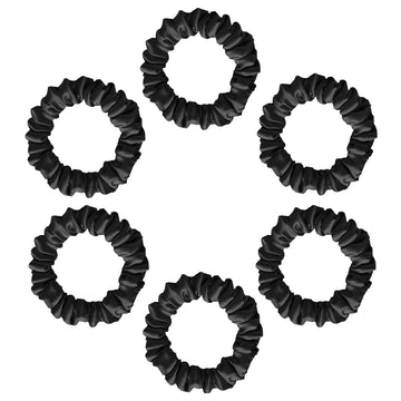 Silvr Bear coleteros satin negro, 6 unidades para uso diario y suave sujeción