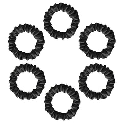 Silvr Bear coleteros satin negro, 6 unidades para uso diario y suave sujeción