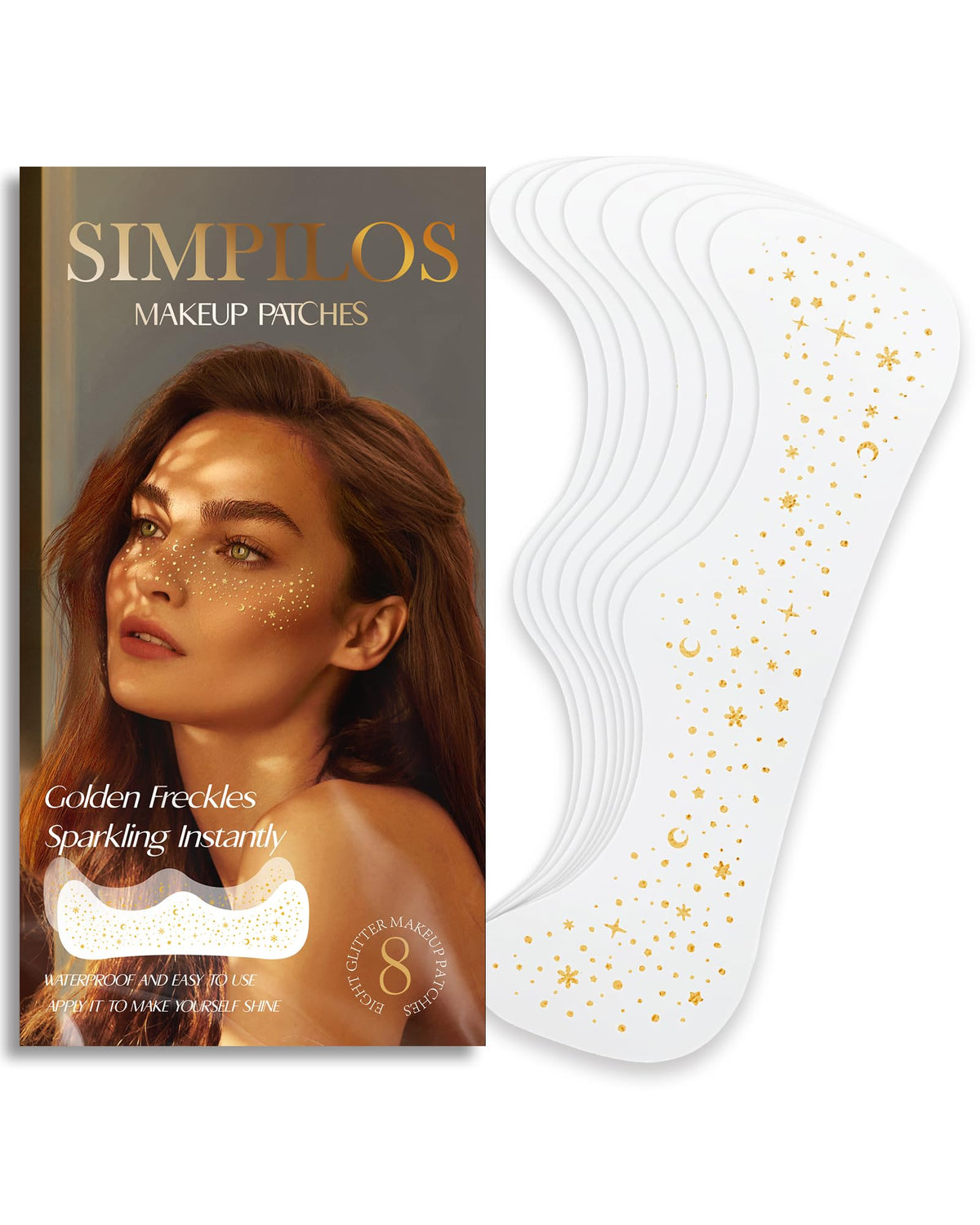 Simpilos parches purpurina rostro oro 01: brillo duradero para estilos de fiesta