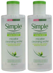 Simple Agua Micelar, botella de 198 ml: limpieza suave y desmaquillante eficaz.