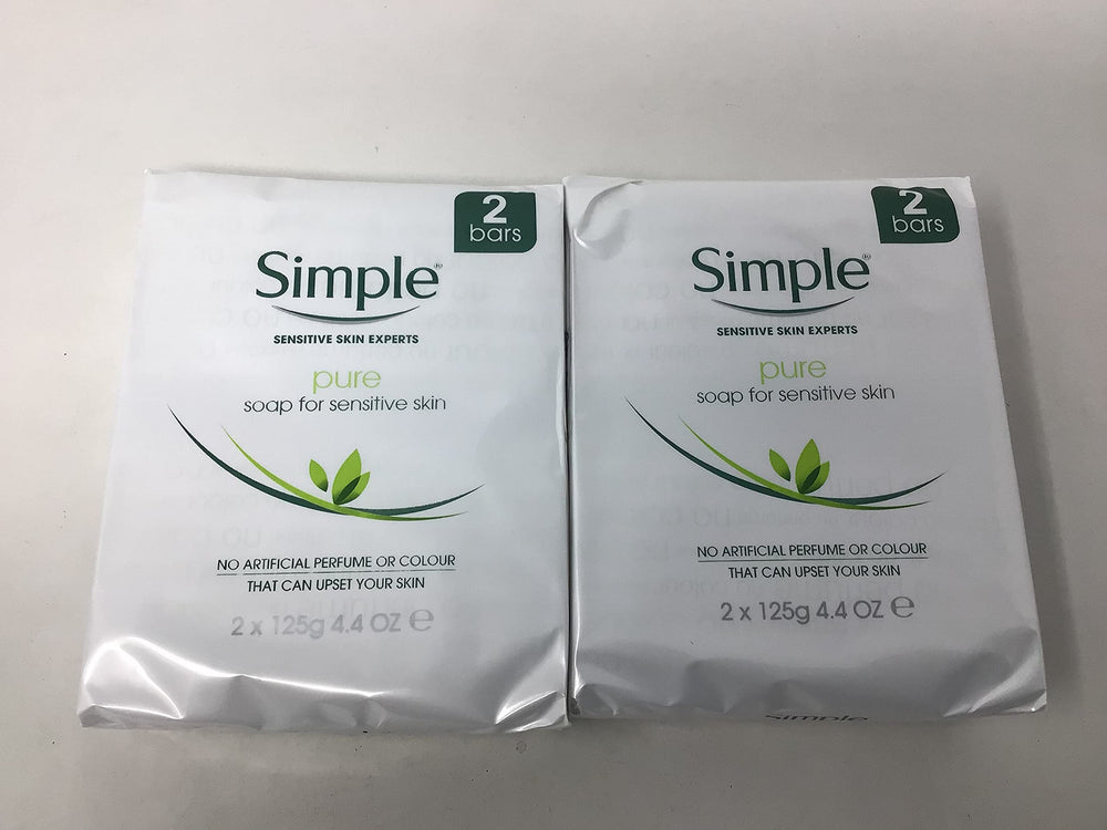 Jabón Simple 2-pack detalle: textura suave para piel sensible.