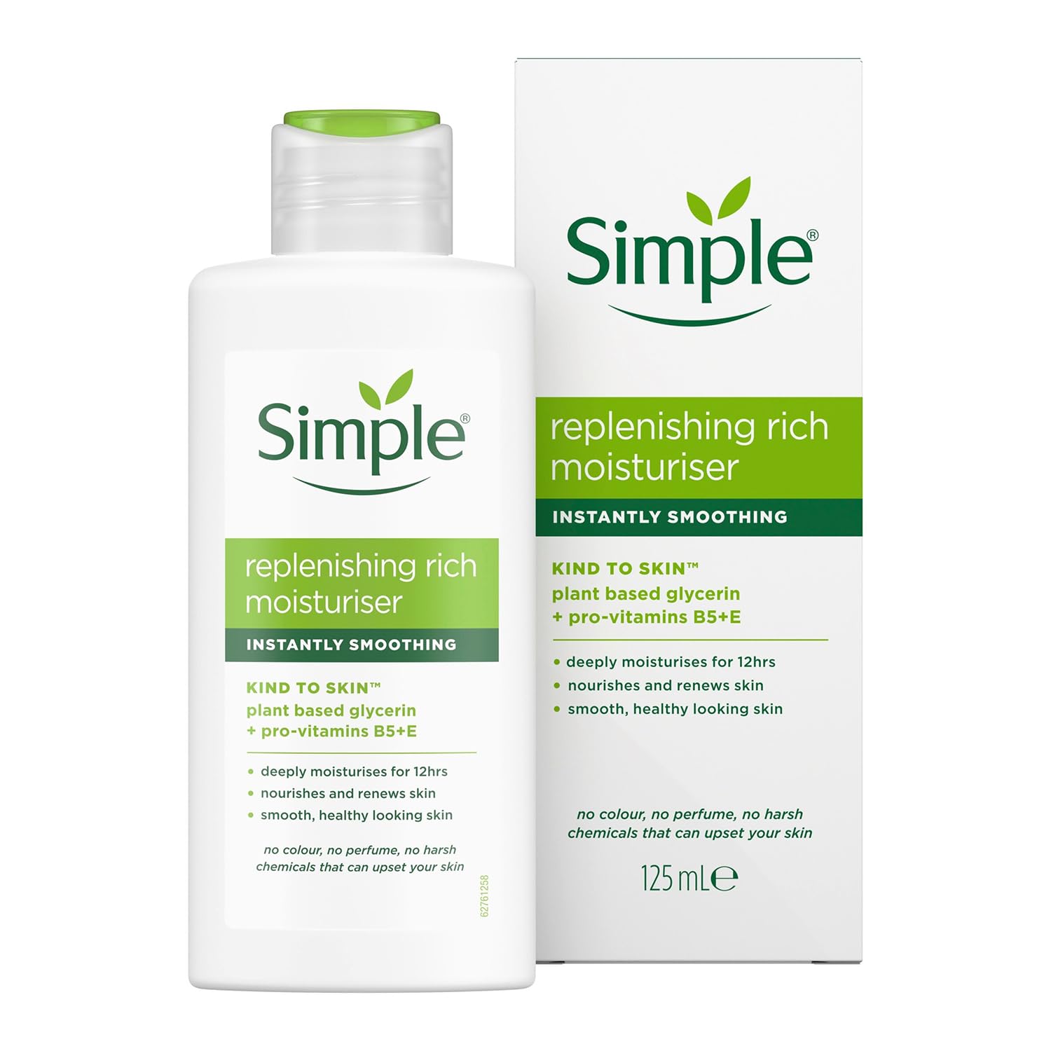 Aplicación diaria de la crema Simple en rostro y cuello