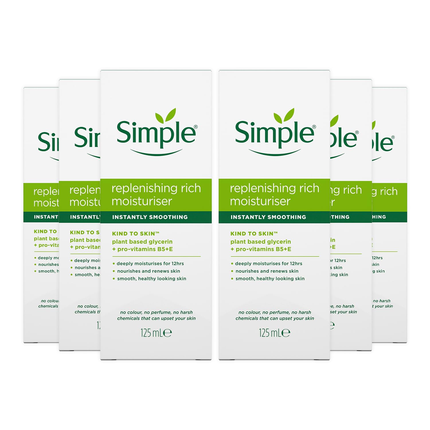 Simple crema hidratante rica 125 ml, hidratación duradera para piel sensible