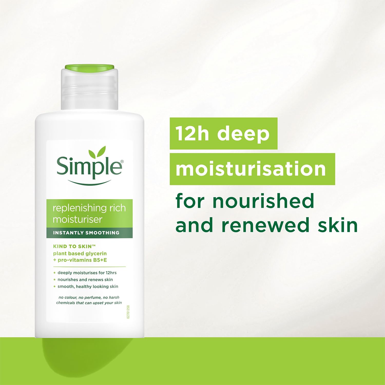 Envase de 125 ml de crema Simple lista para uso diario