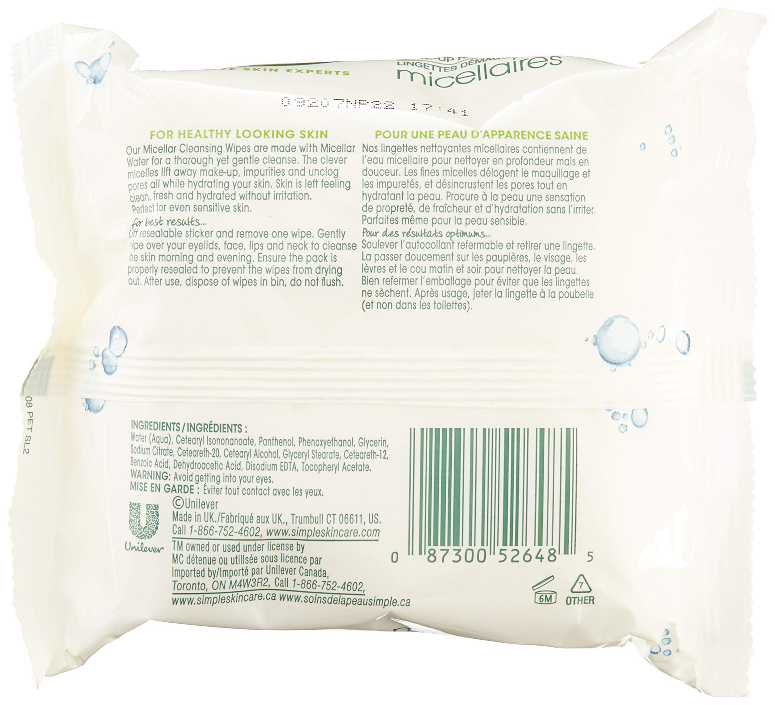 Simple lingettes micellaires utilisées en déplacement pour hydratation rapide et pratique