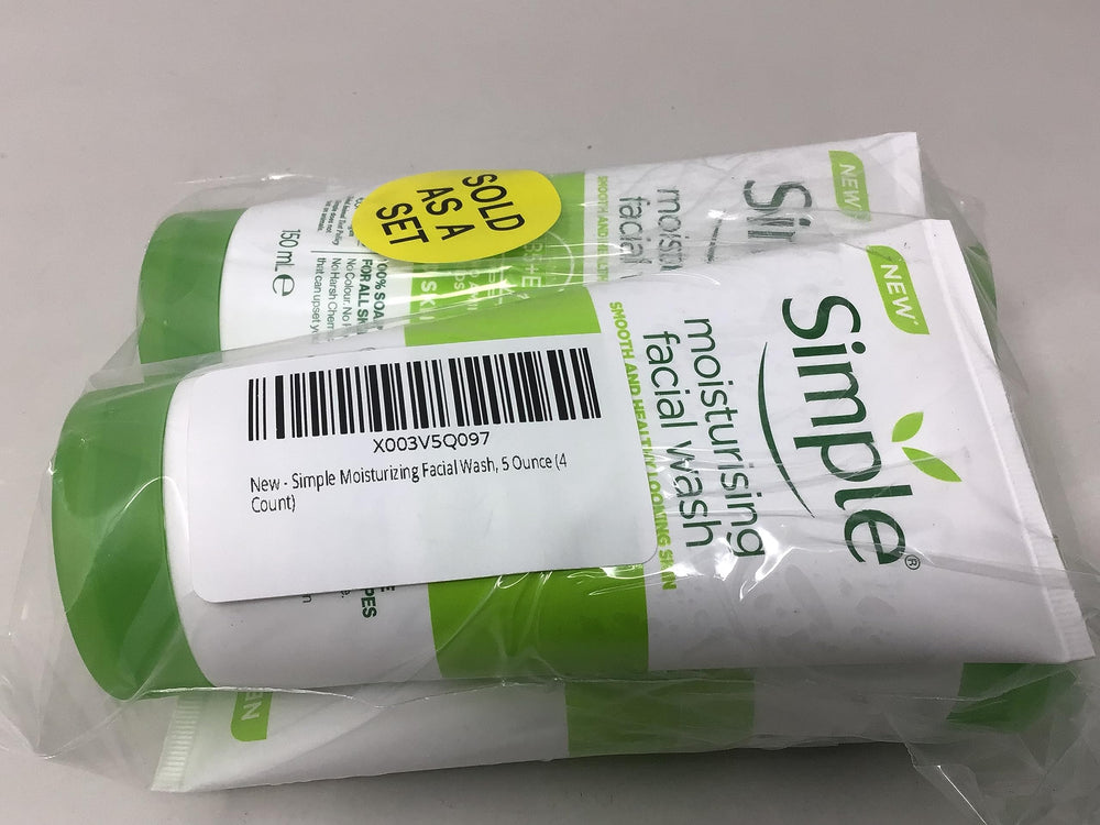 Four-pack offers value and convenient daily cleansing with Simple Moisturizing Face Wash.
