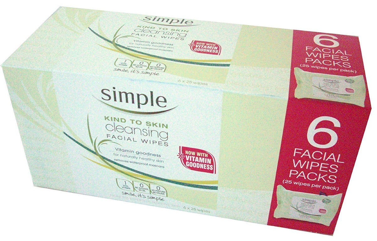 Simple Toallitas Faciales para limpieza equilibrante, control del brillo y piel fresca al instante.