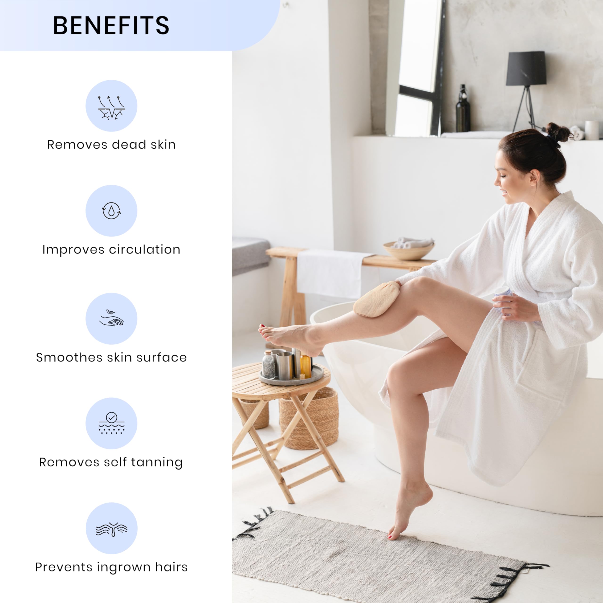 Exfoliación en la ducha con SimpleField para piel suave.