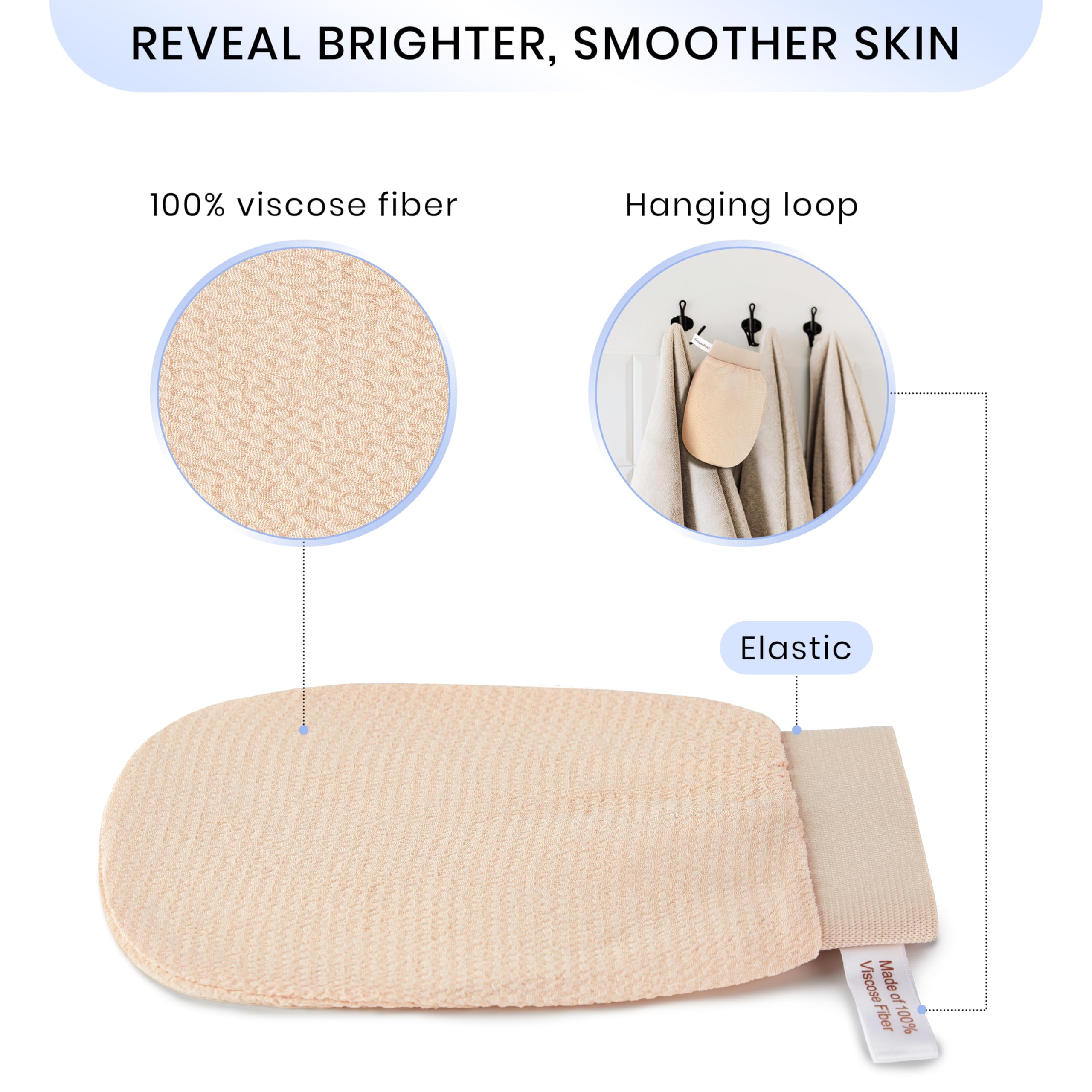 Paquete de dos guantes SimpleField para exfoliación en casa.