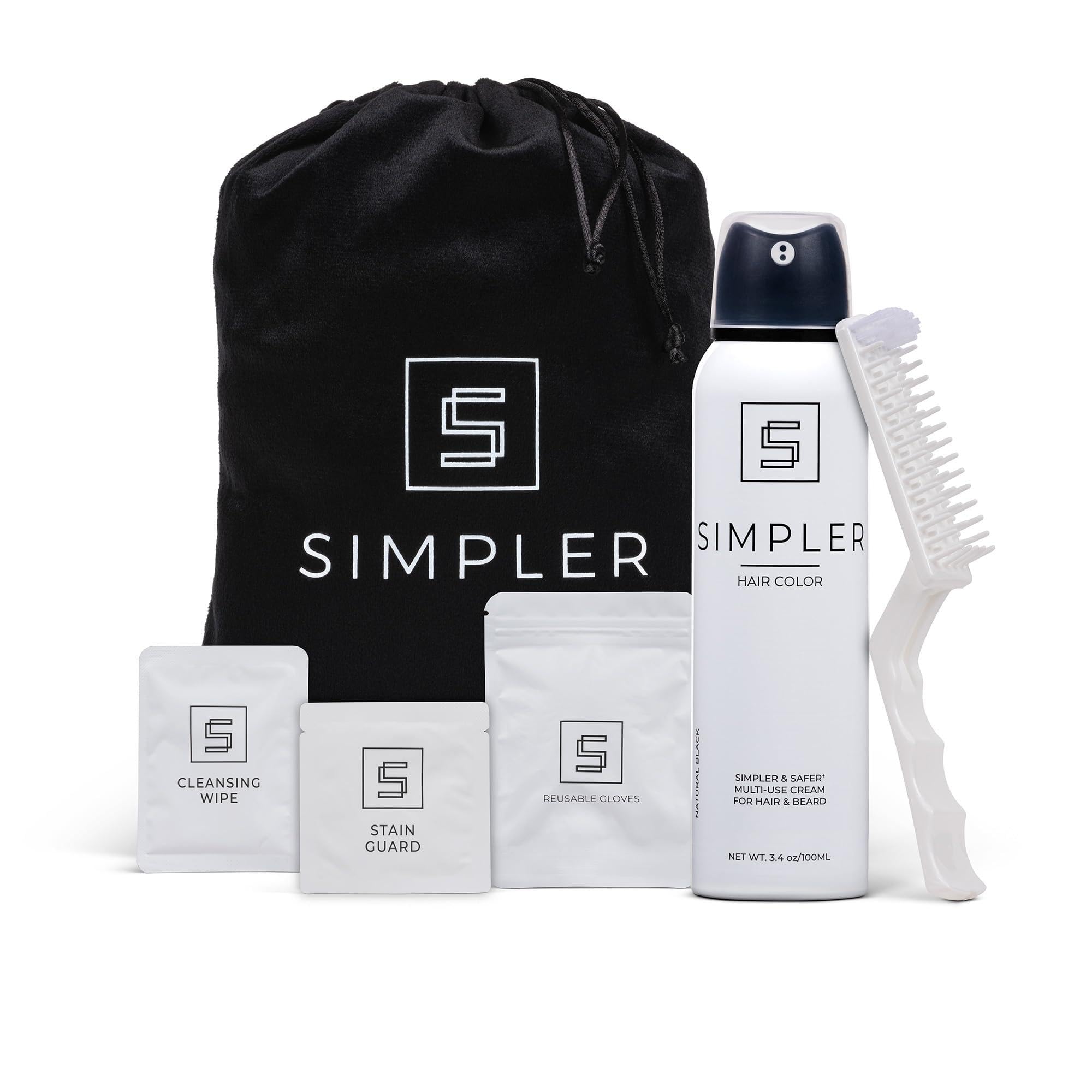 SIMPLER HAIR COLOR kit: botella para vertido, aplicación limpia y controlada.