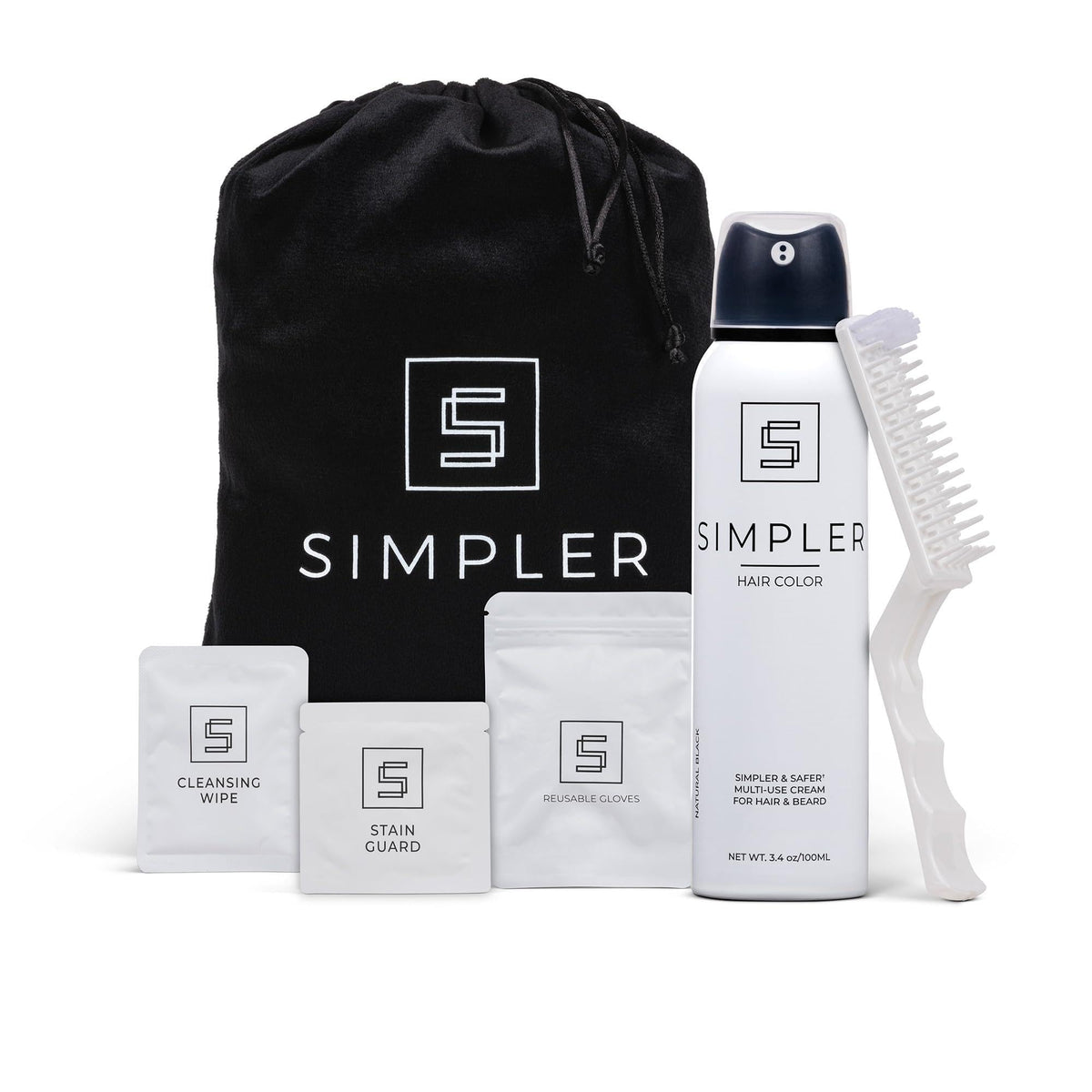 SIMPLER HAIR COLOR kit: botella para vertido, aplicación limpia y controlada.