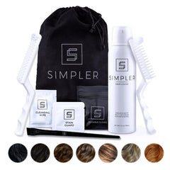 SIMPLER HAIR COLOR negro natural para barba; tres brochas para precisión.