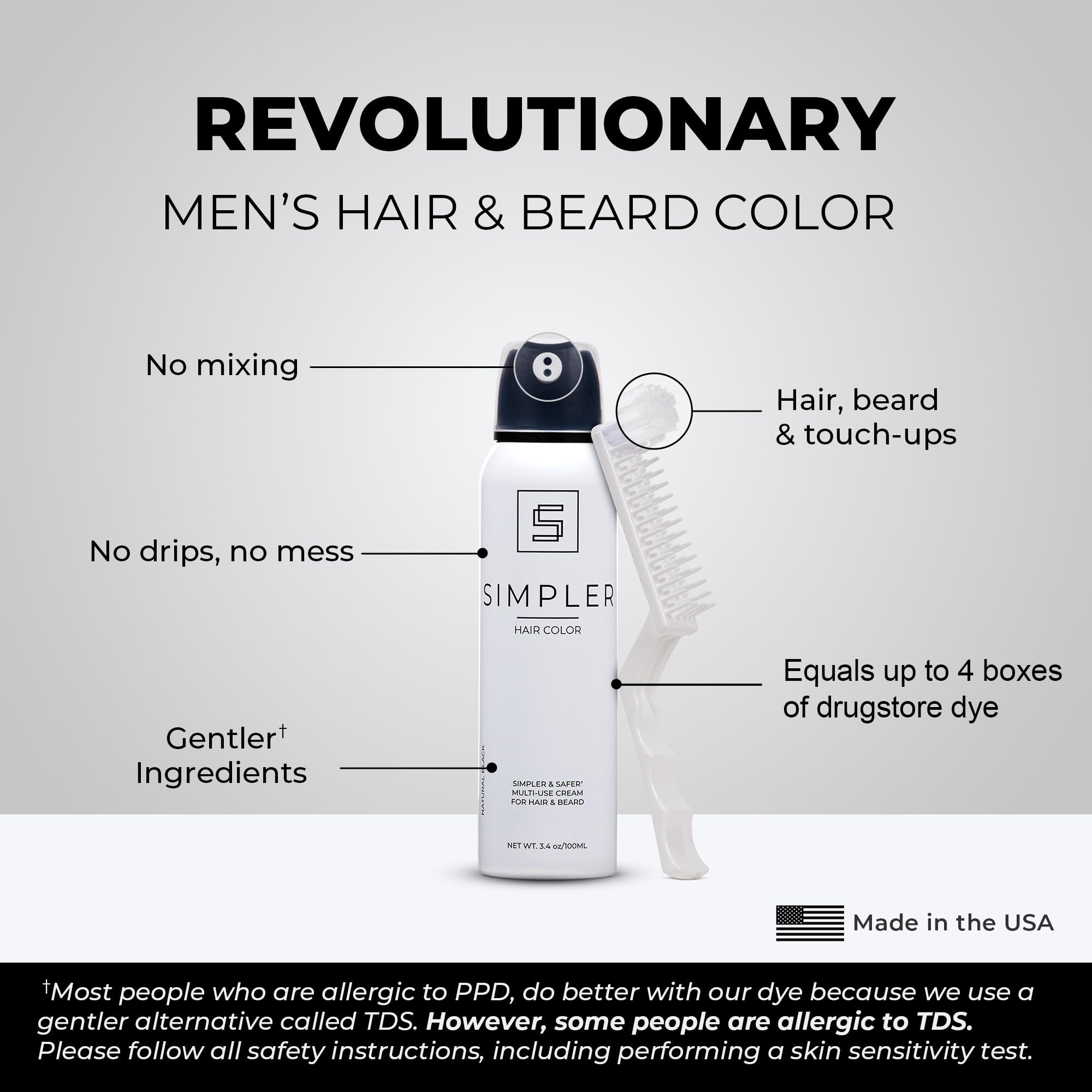 SIMPLER HAIR COLOR: uso en pelo y barba para un look coordinado.