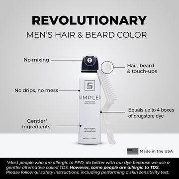 SIMPLER HAIR COLOR: uso en pelo y barba para un look coordinado.