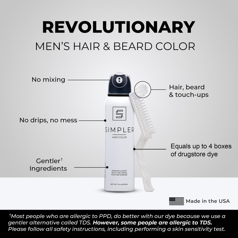 SIMPLER HAIR COLOR: uso en pelo y barba para un look coordinado.