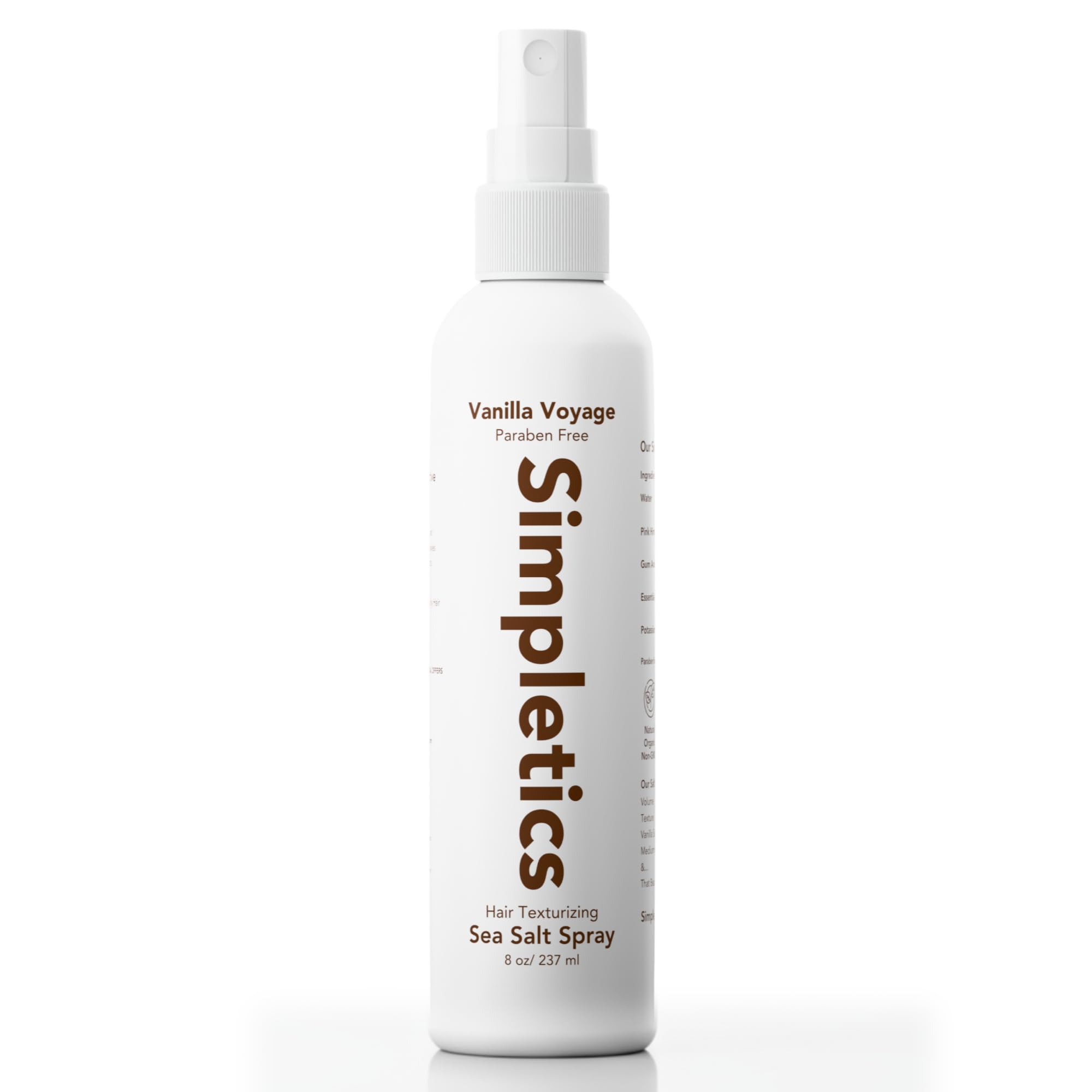 Simpletics: botella de spray marina para volumen ligero y sensación de playa.