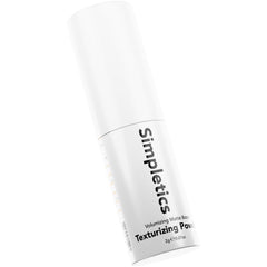 Simpletics Texturizing Powder bottle front, showcasing natural volume
