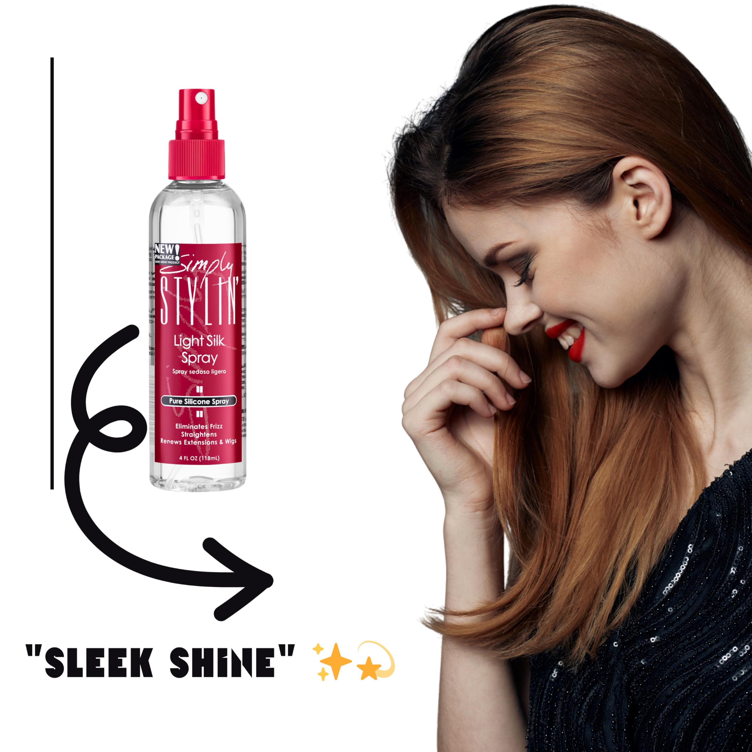 Simply Stylin' protection chaleur pour préserver les cheveux lors du coiffage.