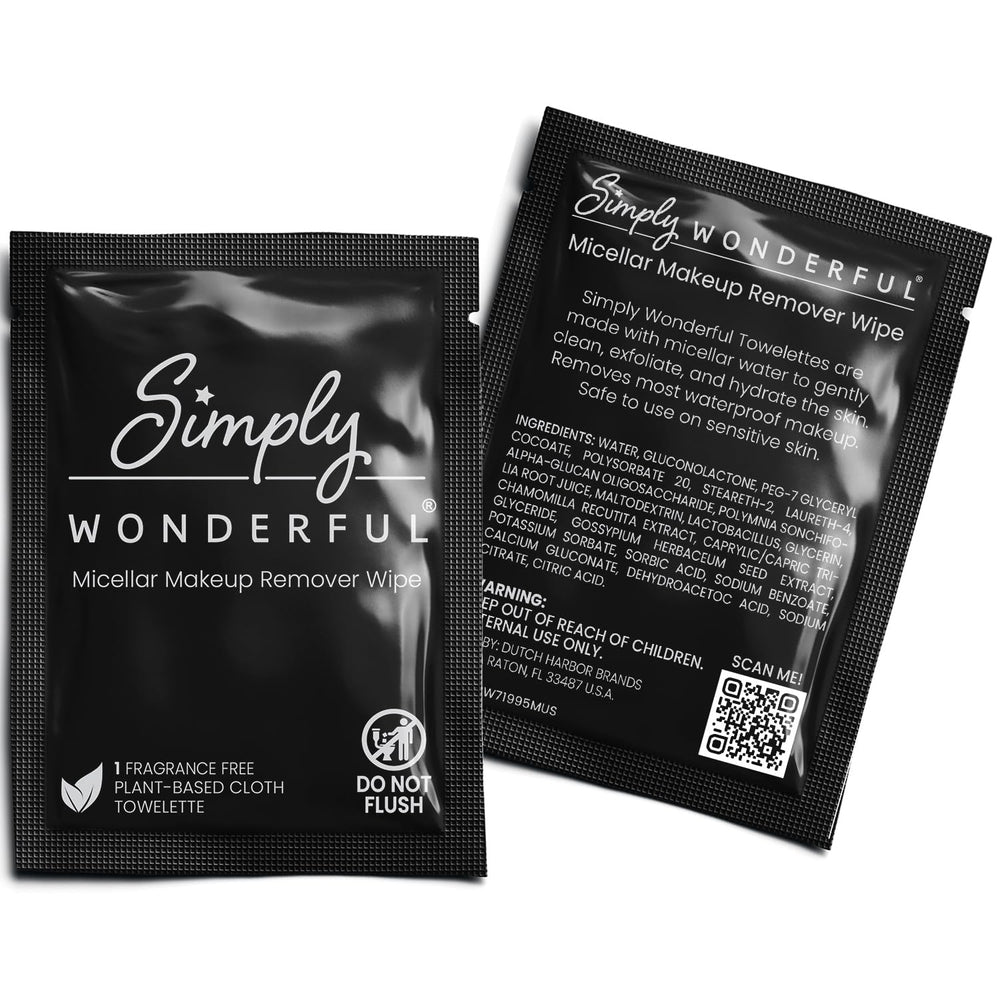 Utilisation professionnelle Simply Wonderful, lingettes démaquillantes adaptées aux salons.