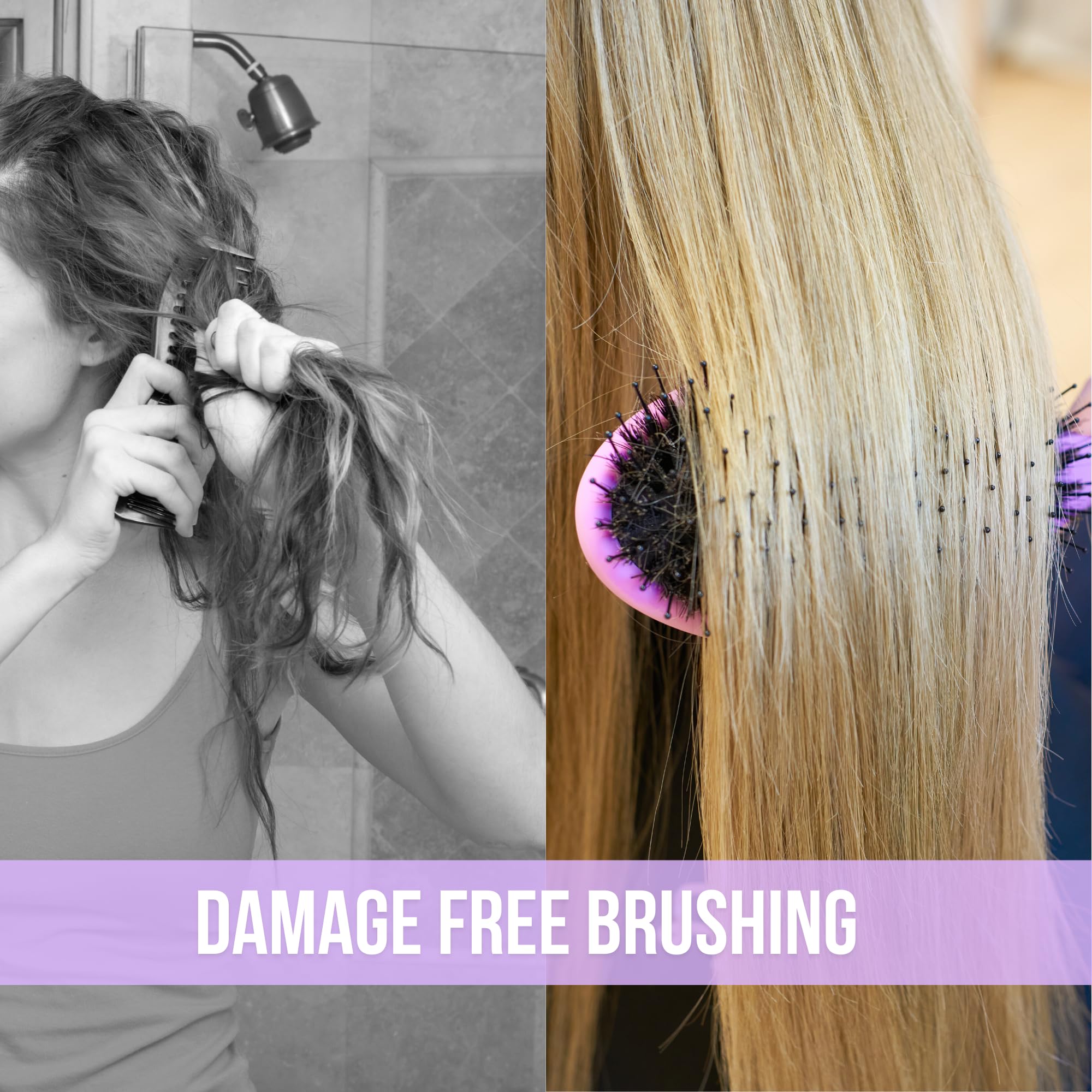 Cepillo SimplyHair para extensiones con pinzas.