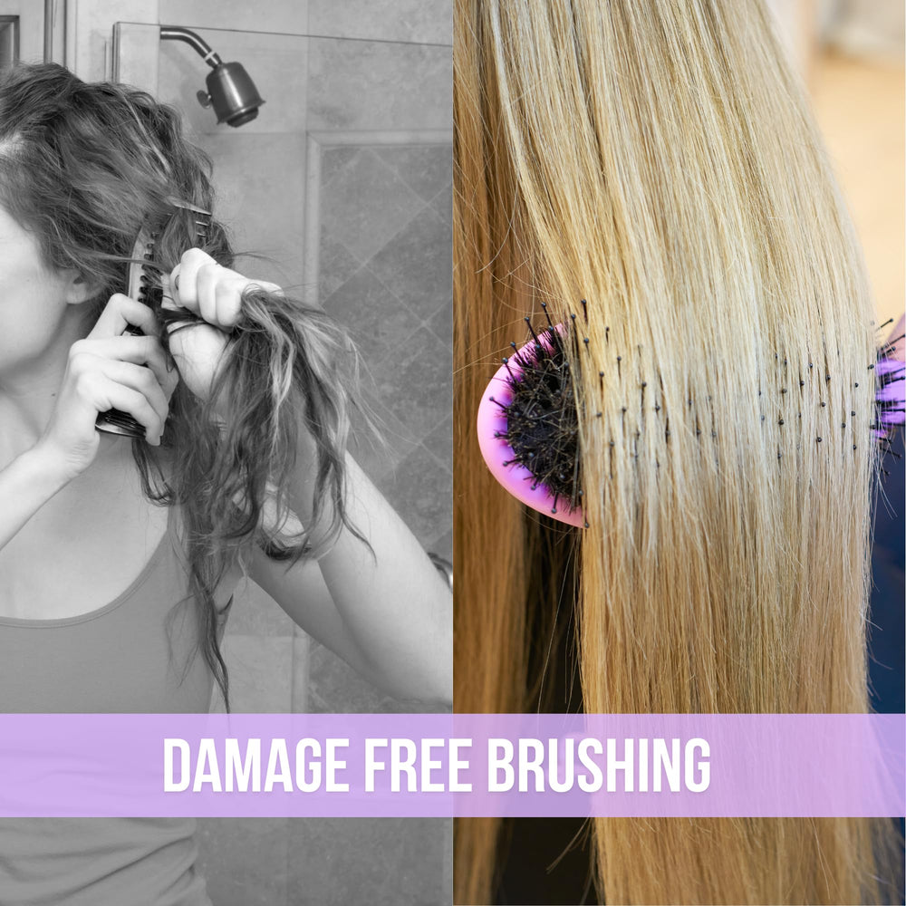 Cepillo SimplyHair para extensiones con pinzas.