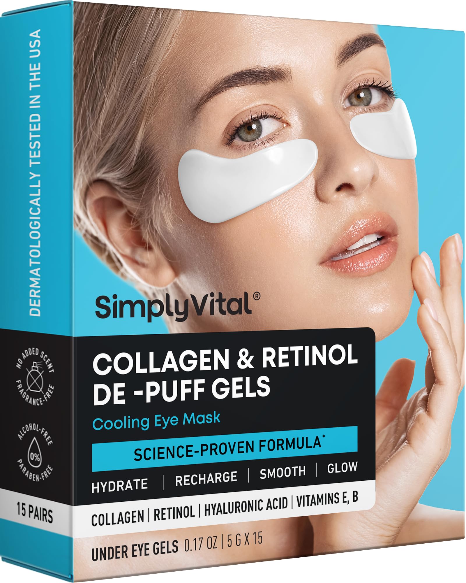 Parches SimplyVital refrescantes para ojeras, revitalizan la mirada al despertar
