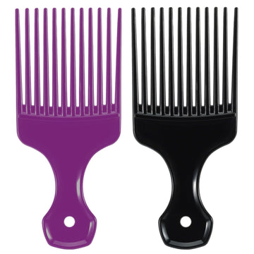 SIMPOR peine de dientes amplios para pelo afro, desenreda suavemente y aporta volumen