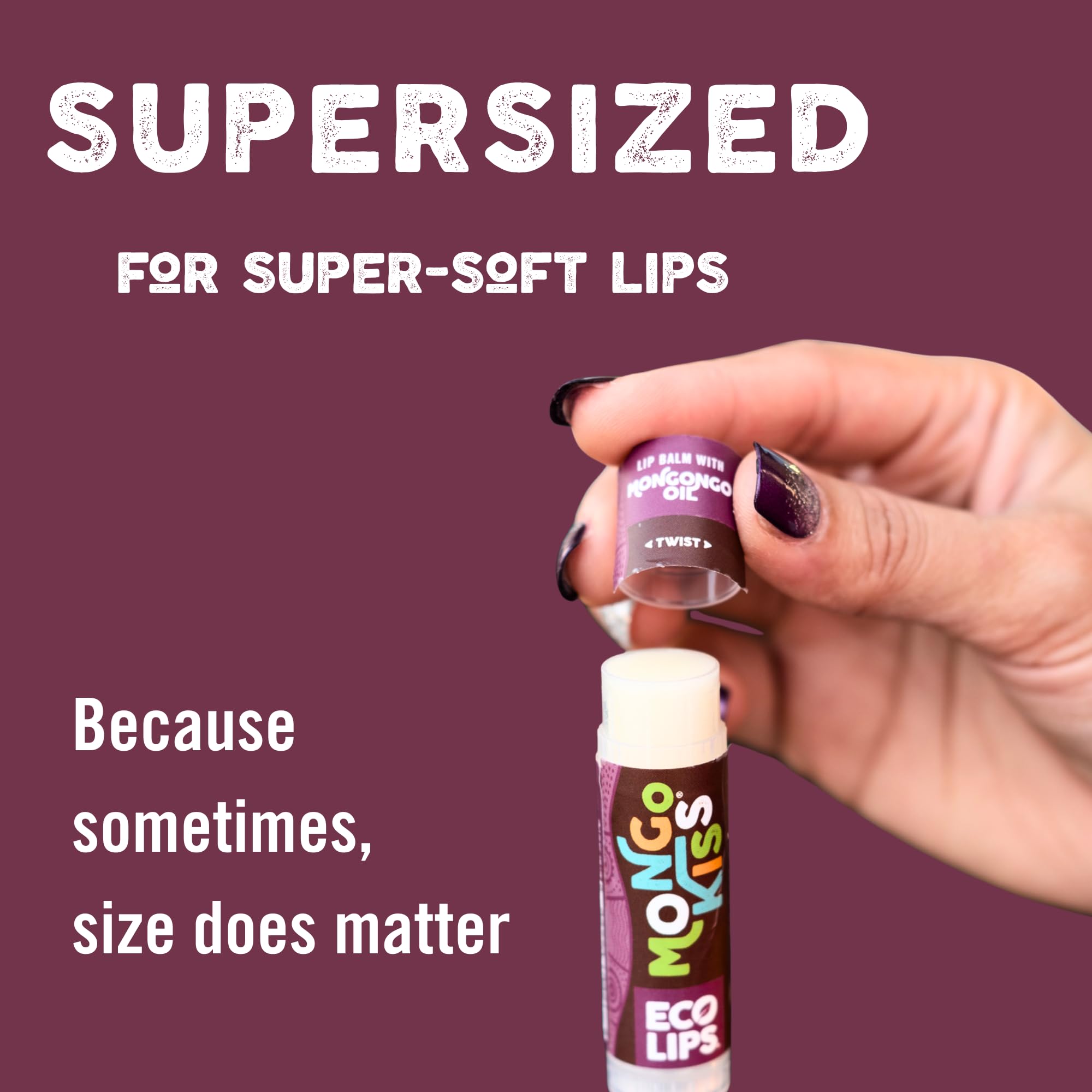 Eco Lips Mongo Kiss libre de gluten y no tóxico para labios.