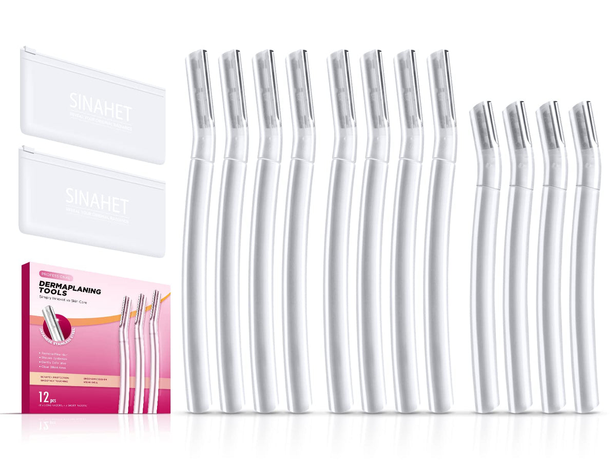 SINAHET Dermaplaning: paquete de 12 hojas para exfoliar con suavidad.