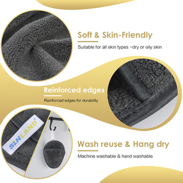 Paquete SINLAND de seis almohadillas microfibra, reutilizables y duraderas.