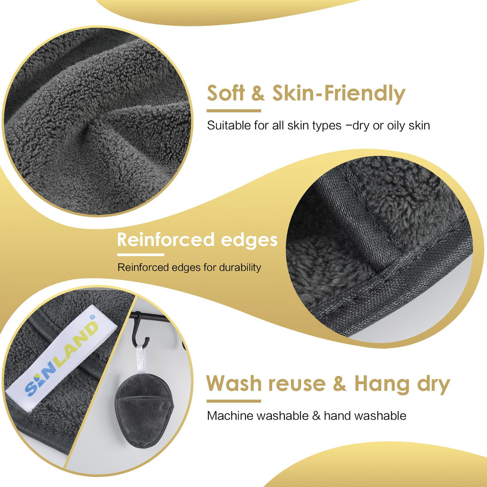 Paquete SINLAND de seis almohadillas microfibra, reutilizables y duraderas.