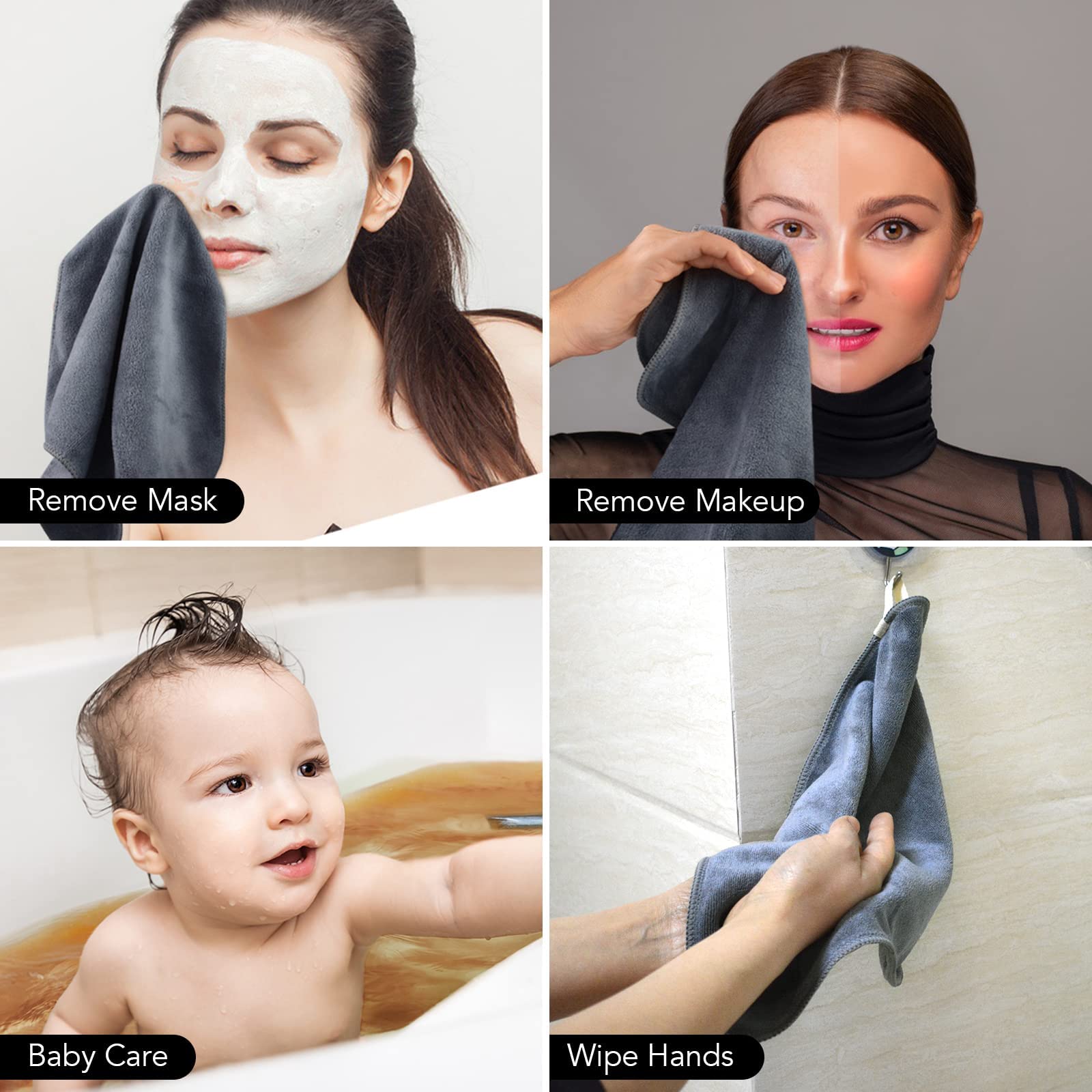 SINLAND: toalla para piel sensible, exfoliación suave sin irritación.