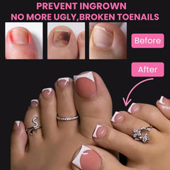 Unas SINOKAME con diseños precortados para una pedicura rápida.