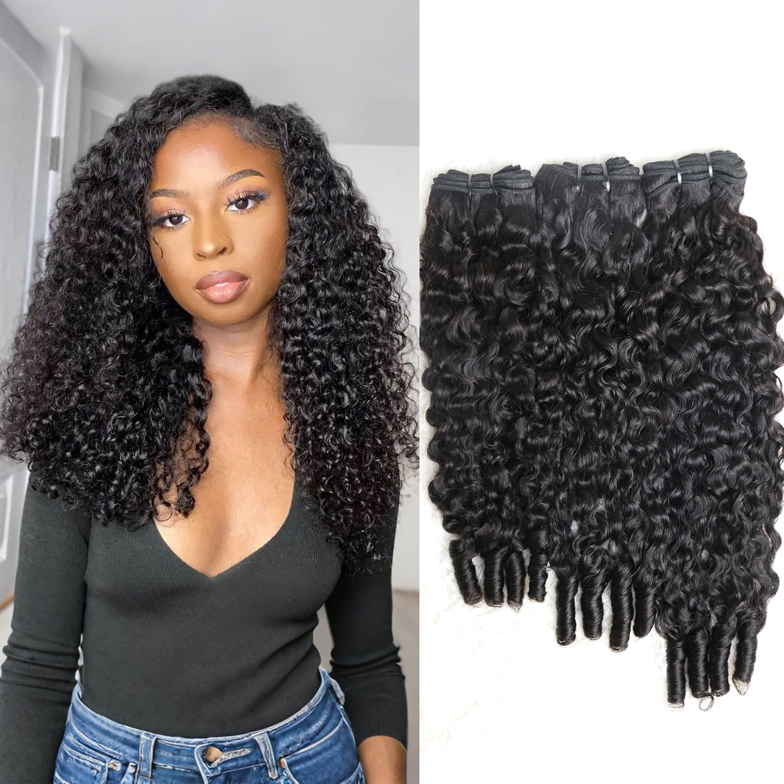 Sinuowei: paquetes de cabello rizado burmese con onda de agua para looks naturales