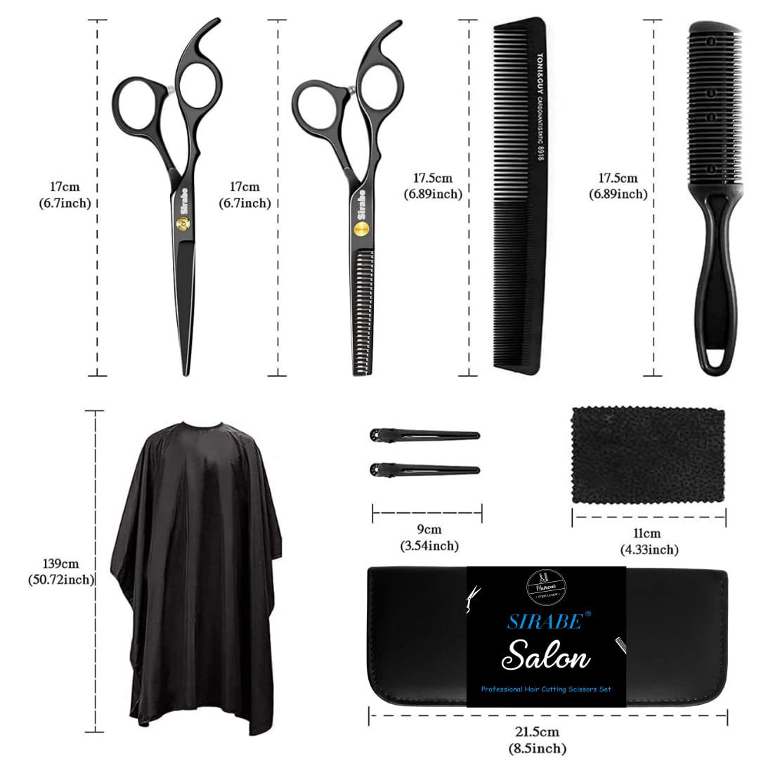 Sirabe pinces coiffure professionnelles, fixation sûre et séparation précise des sections