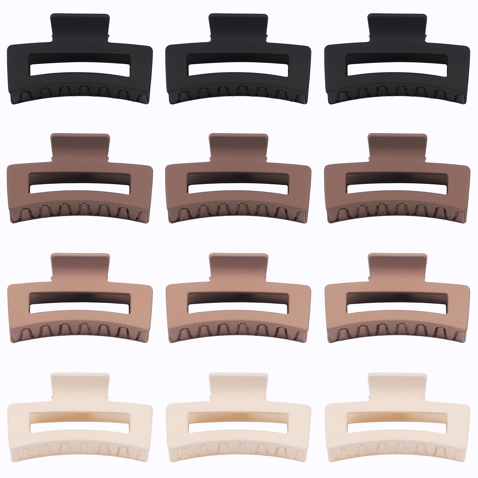 Pinza Sisiaipu en negro mate para cabello grueso y fino, sujetando con facilidad.
