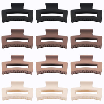 Pinza Sisiaipu en negro mate para cabello grueso y fino, sujetando con facilidad.