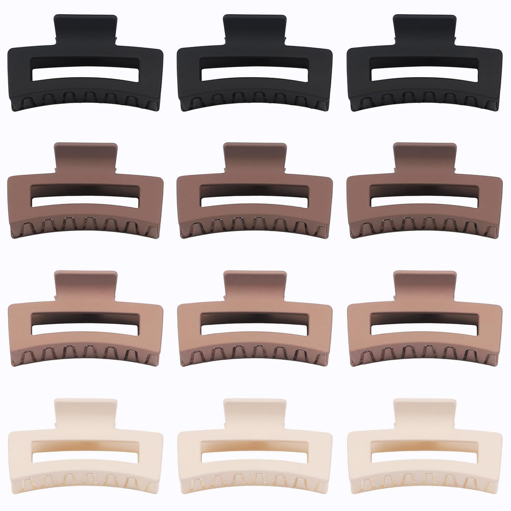 Pinza Sisiaipu en negro mate para cabello grueso y fino, sujetando con facilidad.