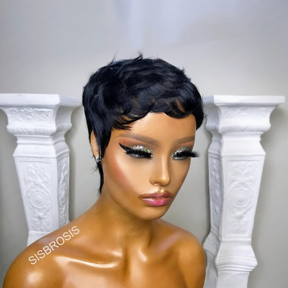 SisBroSis pixie corto lateral: estilo moderno para verano.
