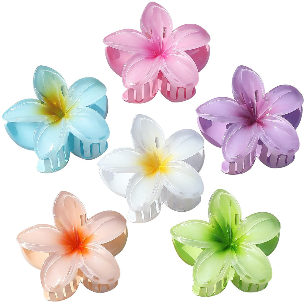 Sisiaipu clip de pelo floral: diseño hawaiano para sujetar el cabello con estilo durante la limpieza.