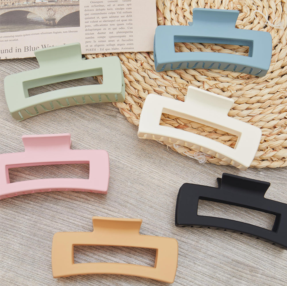 Clip rectangular Sisiaipu para cabello grueso, fácil de colocar durante el día.