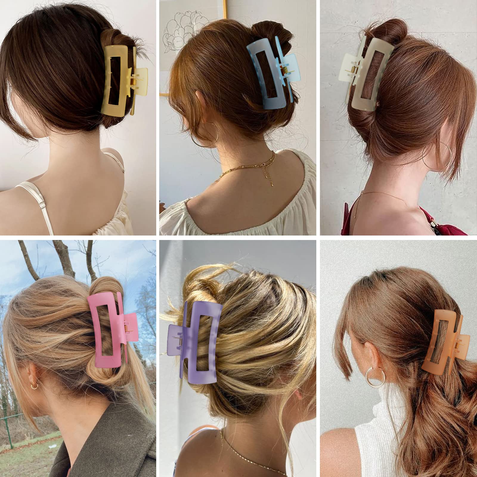 Pinzas Sisiaipu para chicas, tamaño grande para cabello grueso y cómodo.